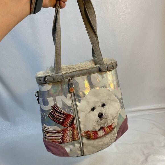 Fuzzy Nation Bichon Tote Bag - Picture 10 of 14